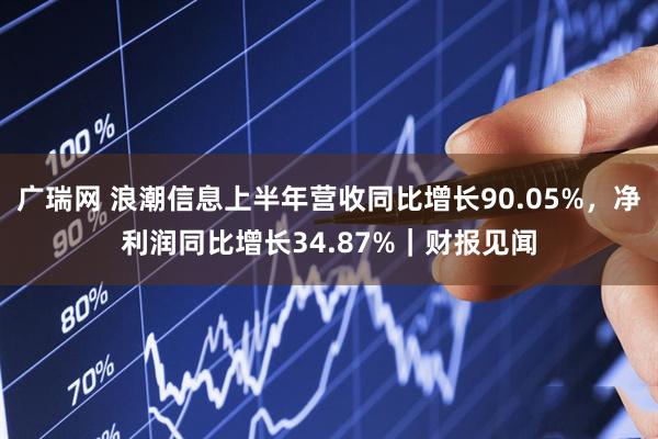 广瑞网 浪潮信息上半年营收同比增长90.05%，净利润同比增长34.87%｜财报见闻
